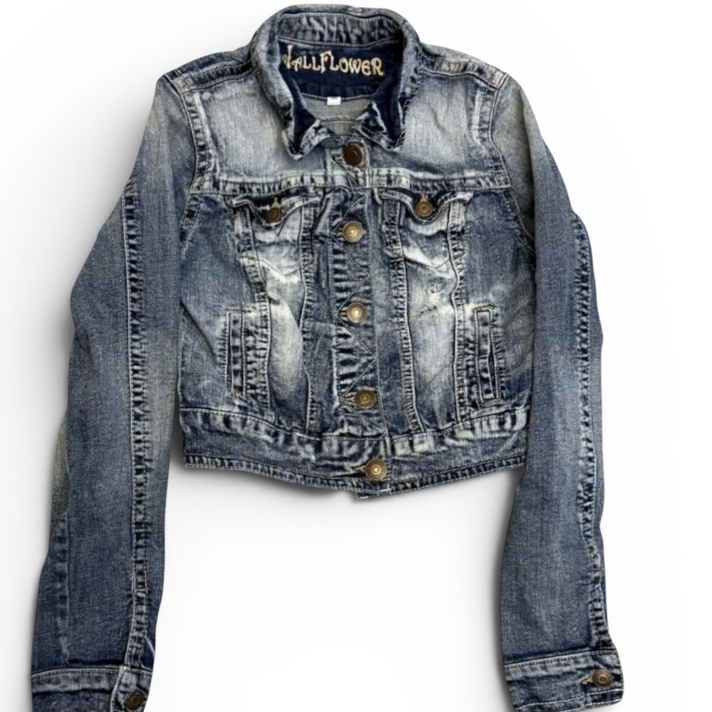 Wallflower Women’s Blue Denim Jacket – Size Small